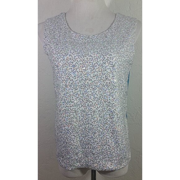 Praise Hymn Fashions Tank Top Small Sequins Multicolor Evening Sleeveless - Picture 1 of 5
